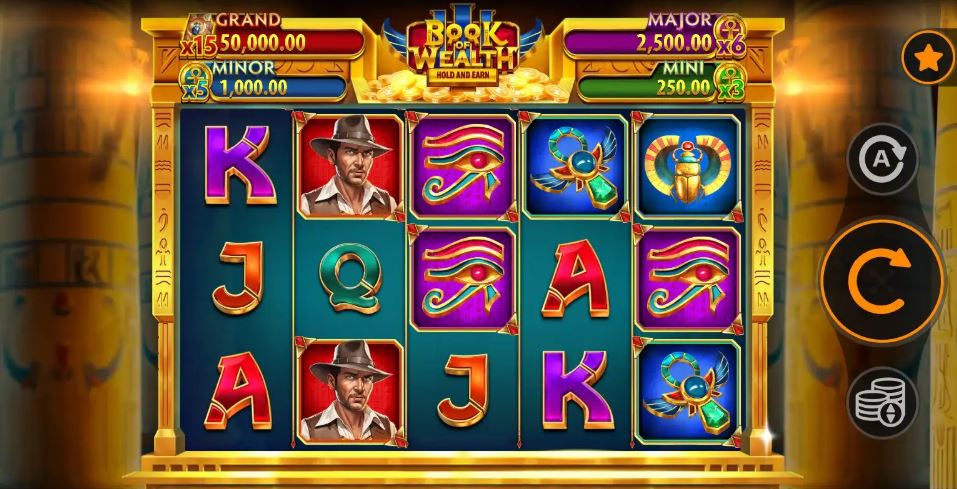 Explore Book of Wealth slot with multipliers at Flames