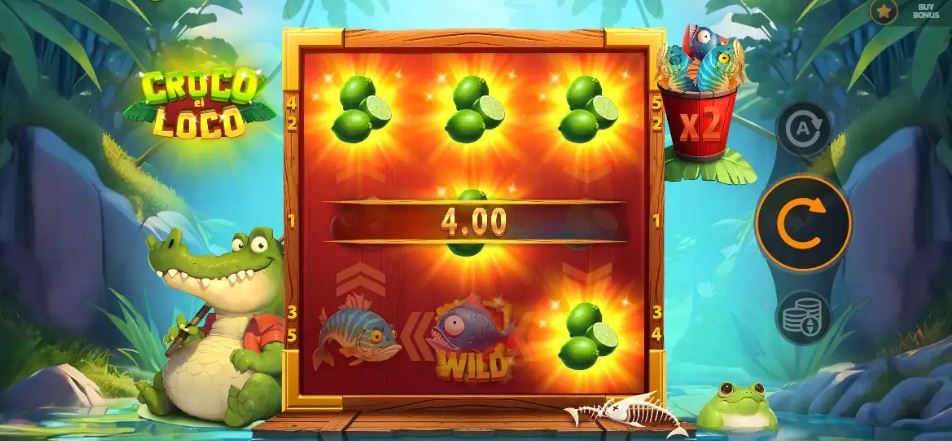 Join crazy crocodile in Cruco el Loco at Flames Casino