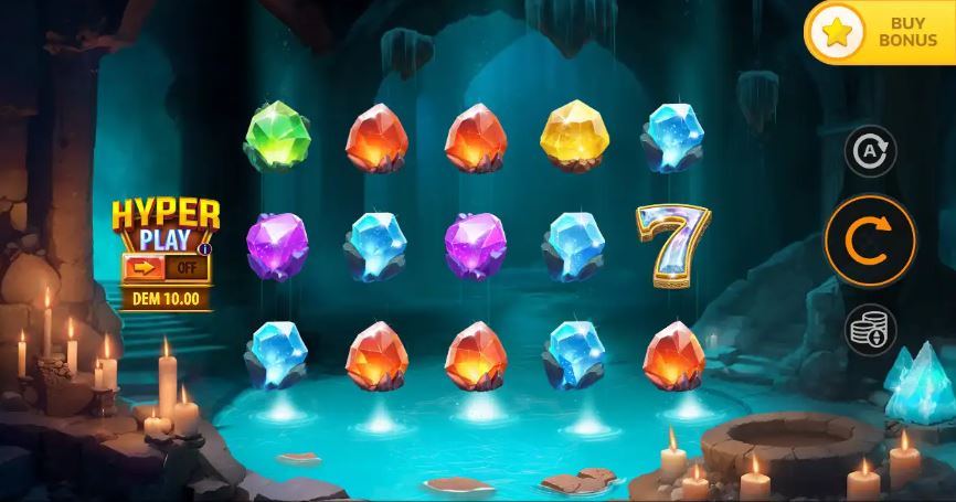 Discover precious gems in mysterious cave slot
